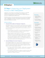 10 Steps to Improving your Deployment Process to IBM WebSphere®